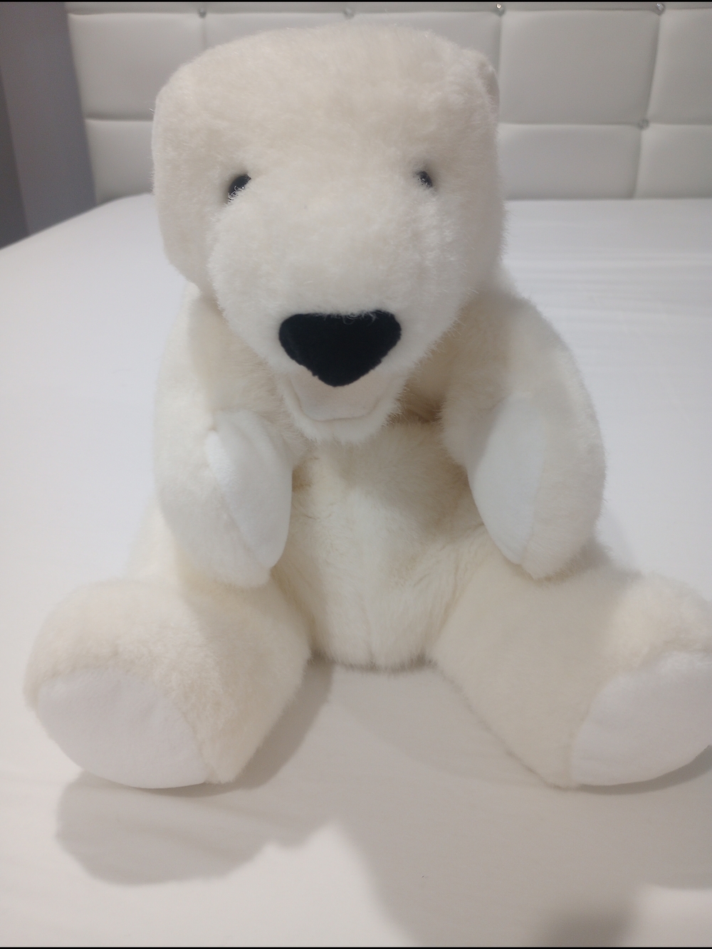 1993 Puppet White Snow Bear North American Bear Co Vintage 11”